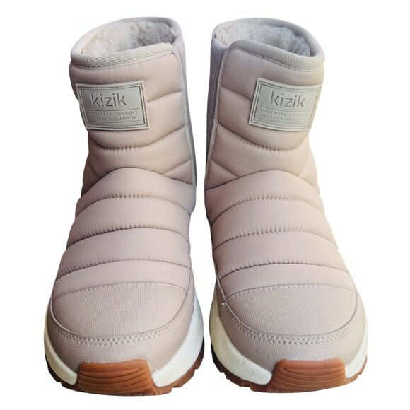 Kizik Juno Mid Unisex M 4.5 / W 6 Beige Winter Pull-On Snow Boots - Picture 2 of 10